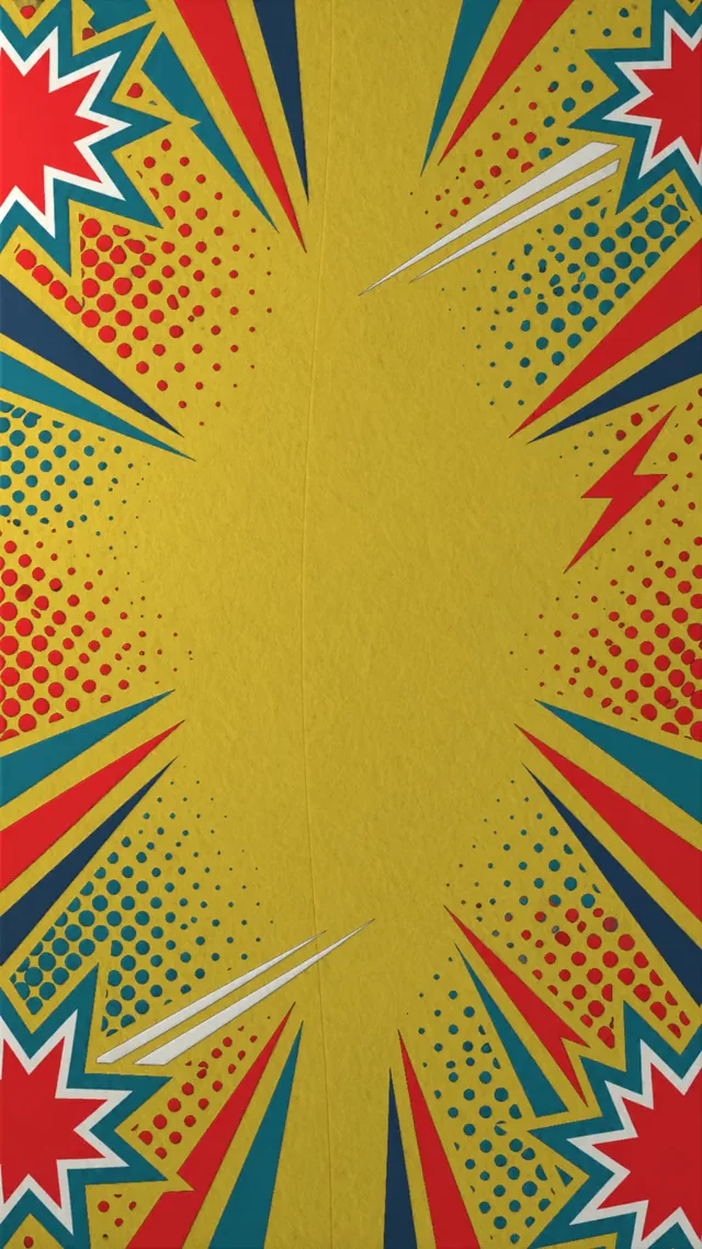 Zamknięta koperta szablonu Pop Art